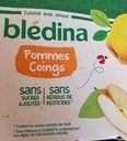 BLEDINA Fruit Pots Apples Quinces 4x130g From 4/6 months