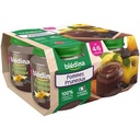 BLEDINA POTS FRUITS Pommes Pruneaux 4x130g Dès 4/6 mois