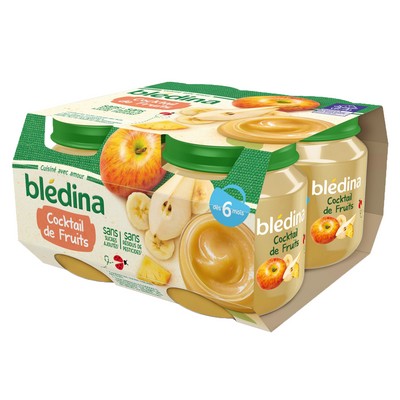 BLEDINA POTS FRUITS Cocktail de Fruits 4x130g Dès 6 mois