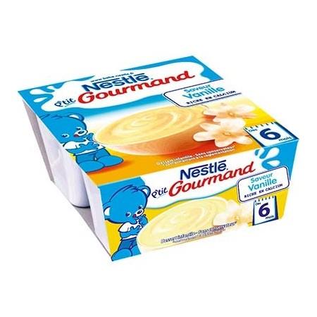 NESTLÉ Ptit gourmand Saveur Vanille - 4 x 100g - Dès 6 mois