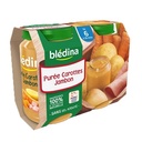 BLEDINA Jars Carrot and Ham Purée 2x200g From 6 Months