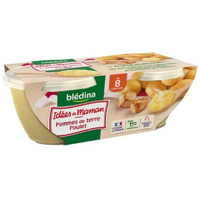 BLEDINA Bowls Mashed Potatoes Chicken with Parsley 2x200g From 8 months