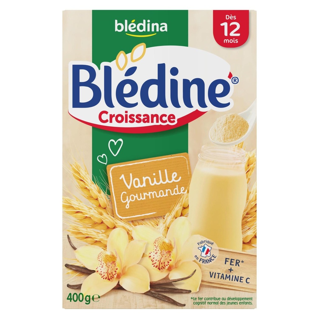 BLEDINA BLEDINE GROWTH Delicious Vanilla Flavour 400g From 12 Months