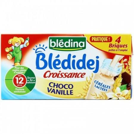 BLEDINA BLEDIDEJ Croissance Choco-Vanille 4X250ml Dès 12 mois