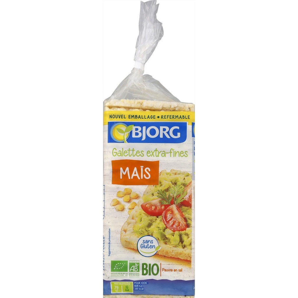 BJOR Organic Extra Thin Corn Cakes 130g