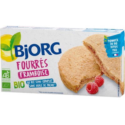 BJOR Organic Raspberry-Filled Biscuits 175g