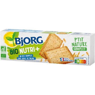 BJORG Nutri+ Little Natural Wholegrain Organic Biscuits 200g