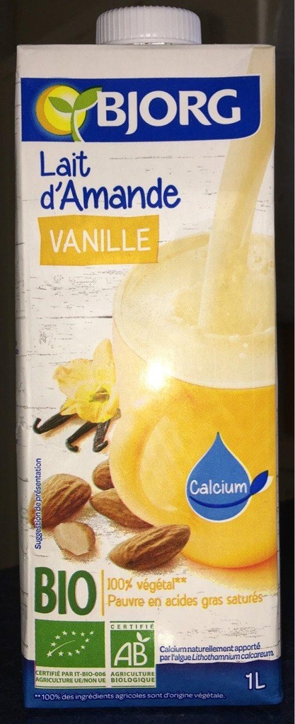 BJOR Organic Vanilla Almond Milk 1L