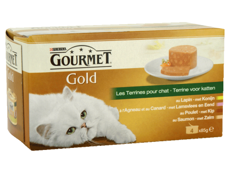 GOURMET GOLD Les Mousselines - 4 x 85 g - Boîtes pour chat adulte