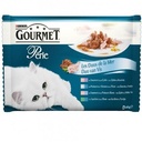 GOURMET PERLE Duo de la Mer - 4 x 85 g - Sachets fraîcheur pour chat adulte