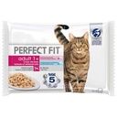 PERFECT FIT Adulte Stérilisé Sachets fraîcheur en sauce aux poissons pour chat 4x85g
