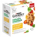 GOURMET Nature's Creation Multipack Au Poulet et à la Dinde - 8X85g - mini bouchées pour chats adultes