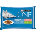 PURINA ONE Sterilized Cat: Salmon and Turkey - 4x85g - Fresh Pouches for Adult Cats