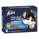FELIX Tender Shreds in Jelly - Fish Selection - 12x85g - Fresh Pouches for Adult Cats