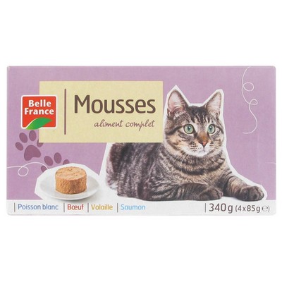 MOUSSE CHAT MULTI ETUI BF 4 X 85 G 