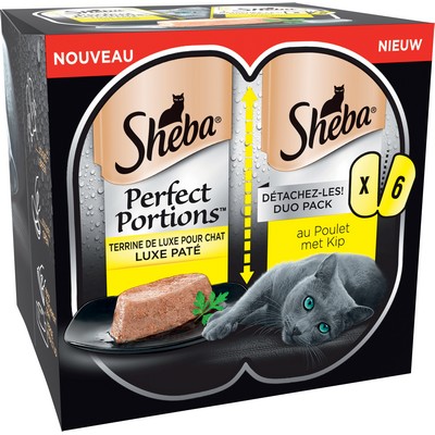 SHEBA Perfect Portions Lux Chicken Terrine Trays for Cats 6x37.5g