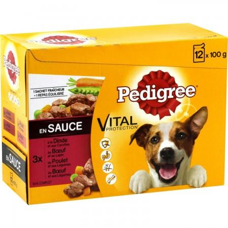 PEDIGREE Wet Food Pouches in Gravy 4 Varieties for Dogs 12x100g