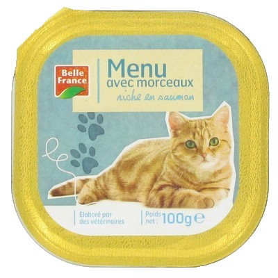 Salmon Rich Cat Menu Belle France Tray 100g