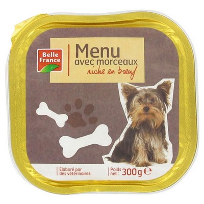 Belle France Beef-Rich Dog Meal Tray 300g