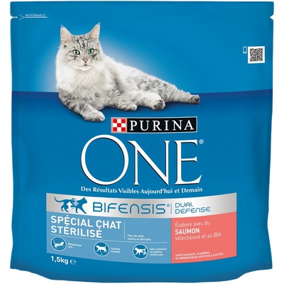 PURINA ONE Sterilised Cat - Salmon & Wheat - 1.5 KG - Adult Cat Kibble