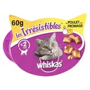 WHISKAS TEMPTATIONS Chicken & Cheese Treats for Adult Cats 60g