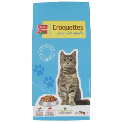 Salmon & Tuna Cat Kibble with Grains Belle France 2kg