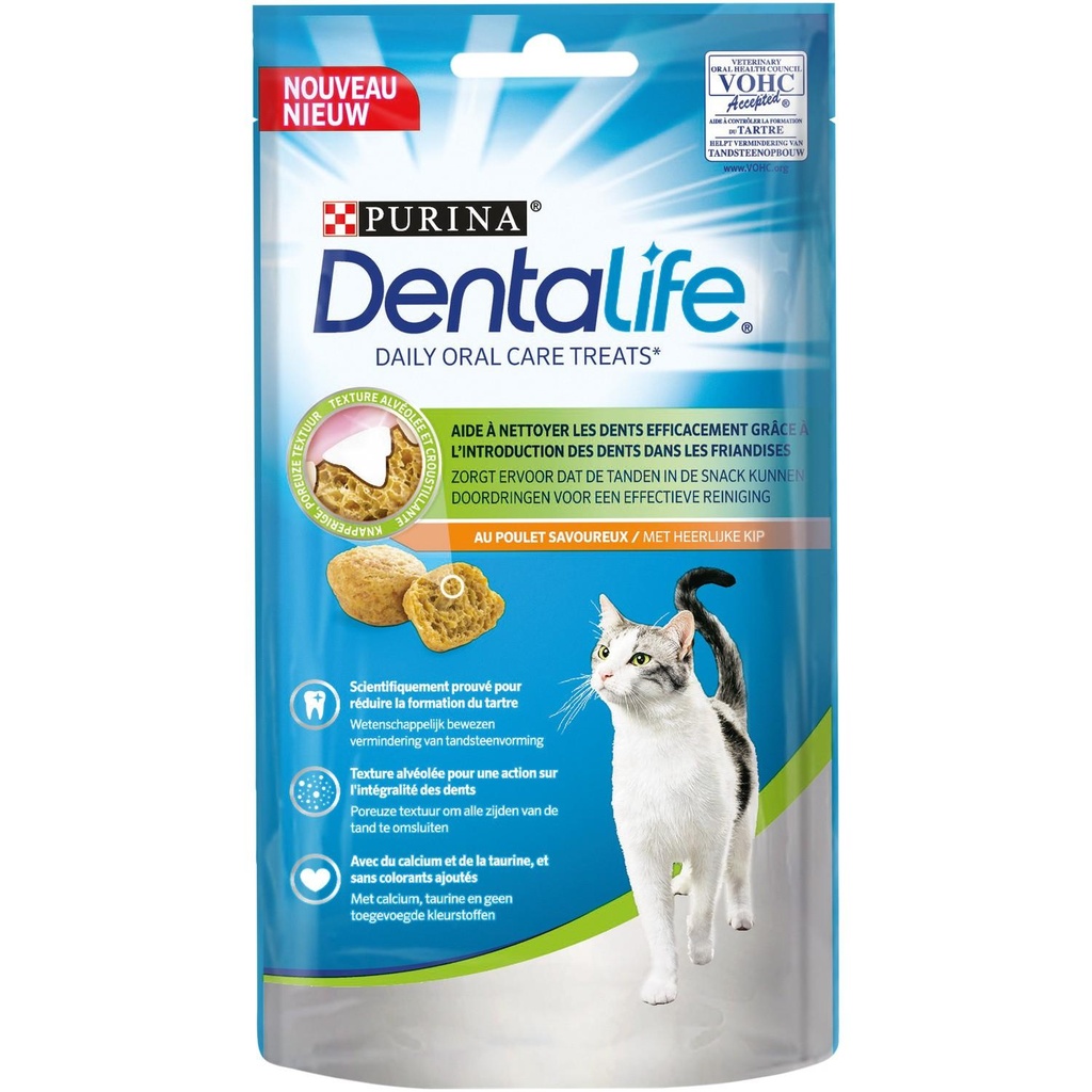 Dentalife Chat au Poulet - 40g - Friandise pour chat adulte