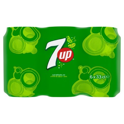 7UP with Lemon & Lime Extracts 6 x 33 cl