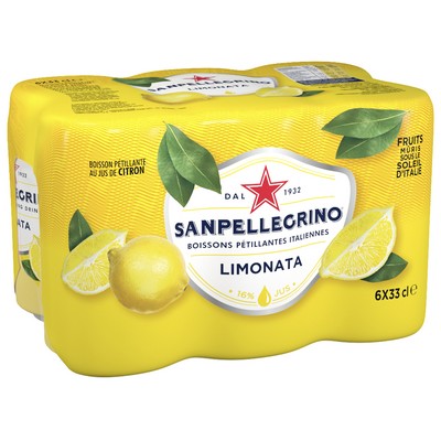 SANPELLEGRINO Limonata Flavoured Sparkling Drink 6x33cl