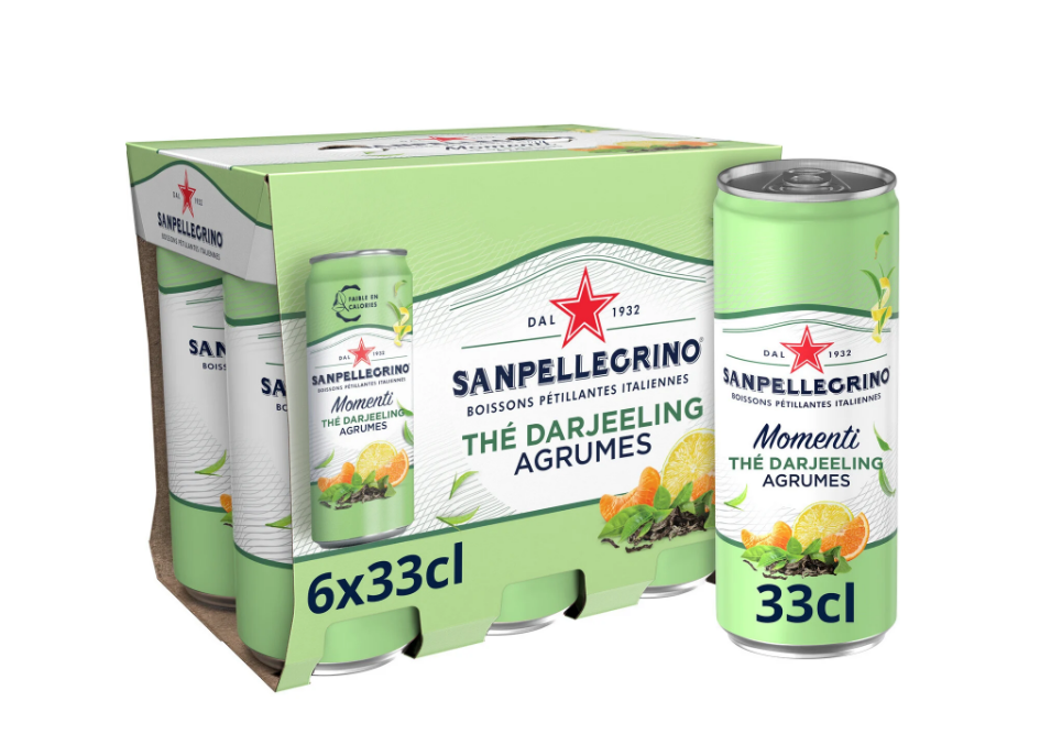 SANPELLEGRINO MOMENTI Thé Darjeeling Agrumes 6x33cl