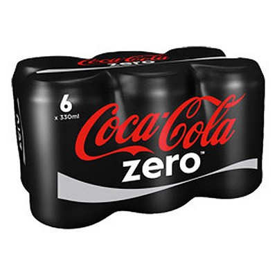 Coca-Cola Zero Sugar 33cl x6 Sleek Cans