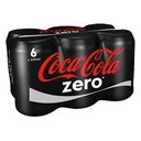 Coca-Cola Zero Sugar 33cl x6 Sleek Cans