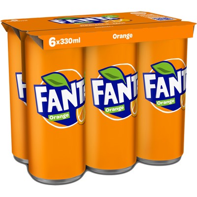 Fanta Orange Can 33cl x6 Sleek