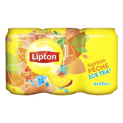 LIPTON Peach Iced Tea 330ml x6 Cans