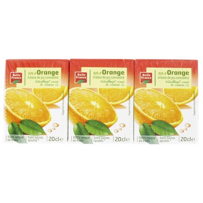 Belle France Orange Juice 6 x 20cl Cartons