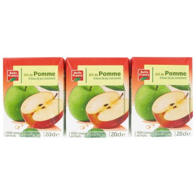 Belle France Apple Juice 6 x 20cl Cartons