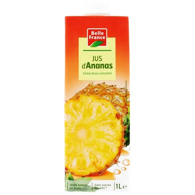 Belle France Pineapple Juice ABC Carton 1L