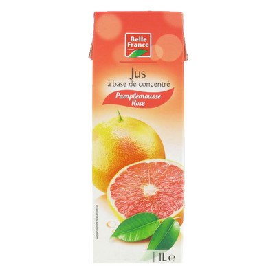 Belle France Pink Grapefruit Juice Carton 1L