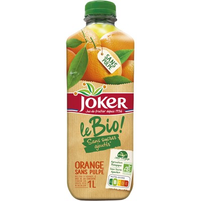Joker Organic Orange Juice No Pulp 1L