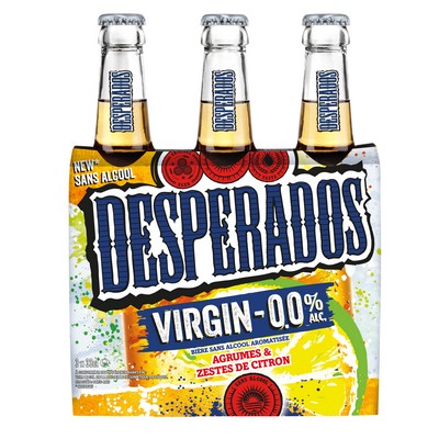 Desperados Virgin 00% Aromatisée agrumes et zestes de citron 3x33cl