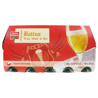 BALTUS BIERE BLONDE DE LUXE 4.5 % BF BTLE 10X 25CL