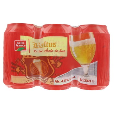 Baltus Blonde Deluxe Beer 4.5% BF Pack of 6 x 33cl