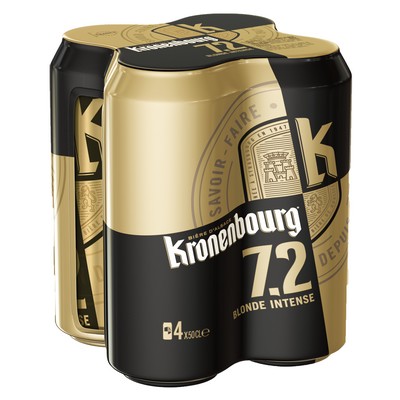Kronenbourg 4x50cl Cans Kronenbourg 7.2 Blonde 7.2% ABV