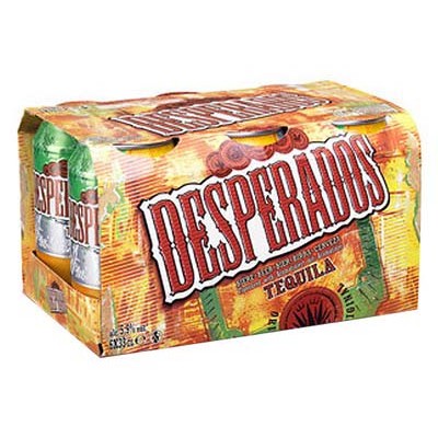 Desperados Original - Bière aromatisée à un spiritueux à base d'agave - boite 6X33 cl - 5,9°