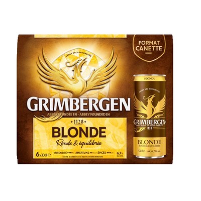 Grimbergen Abbey Beer 6x33cl Cans – Grimbergen Blonde 6.7% ABV