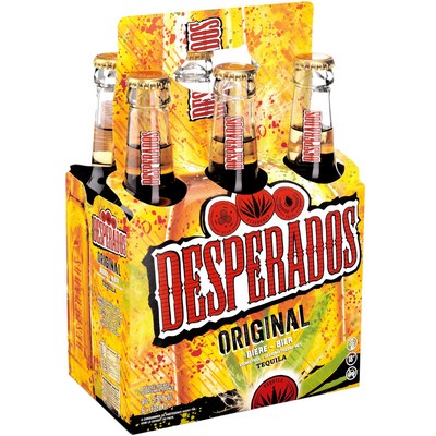 Desperados Original - Bière aromatisée à un spiritueux à base d'agave - bouteille 6x33 cl - 5,9°