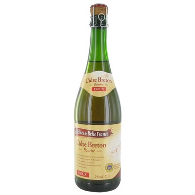 Sweet Breton IGP Cider 2% VOL DBF Bottle 75cl