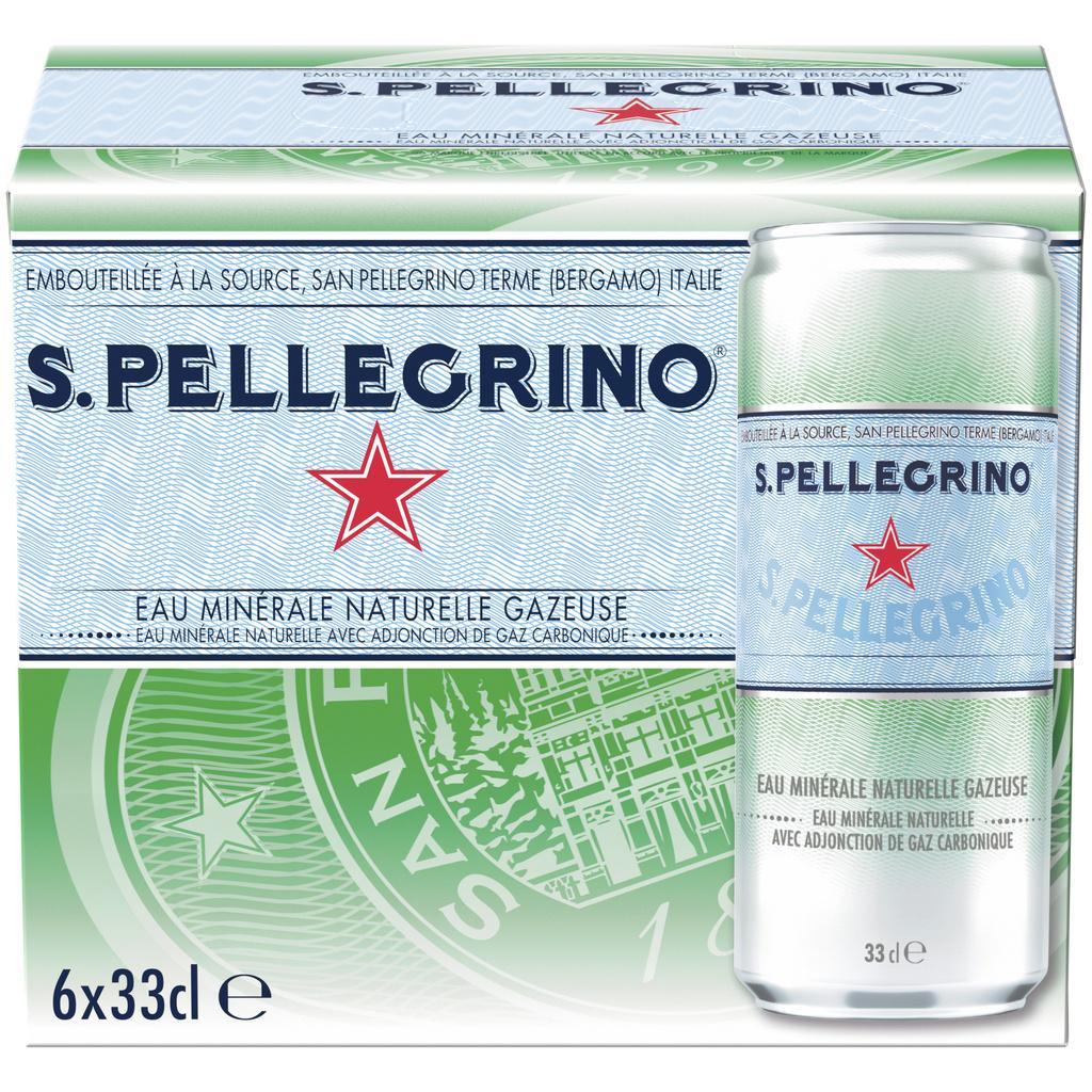S.PELLEGRINO eau minérale naturelle gazeuse 6x33cl