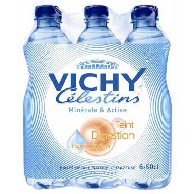 VICHY CELESTINS Sparkling Natural Mineral Water 6 x 0.50 L