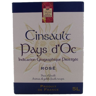 PAYS D’OC CINSAULT ROSÉ BF BIB 5L